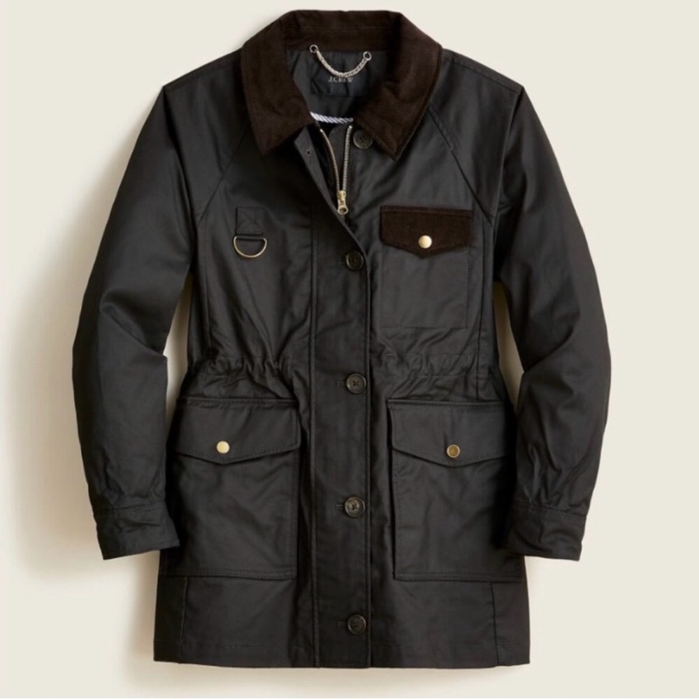 J. Crew Waxed Utility Jacket with Corduroy details